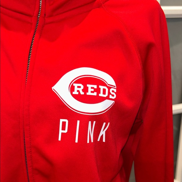 Victoria's Secret PINK Cincinnati Reds full-zip athletic jacket, Size Large - Picture 2 of 6